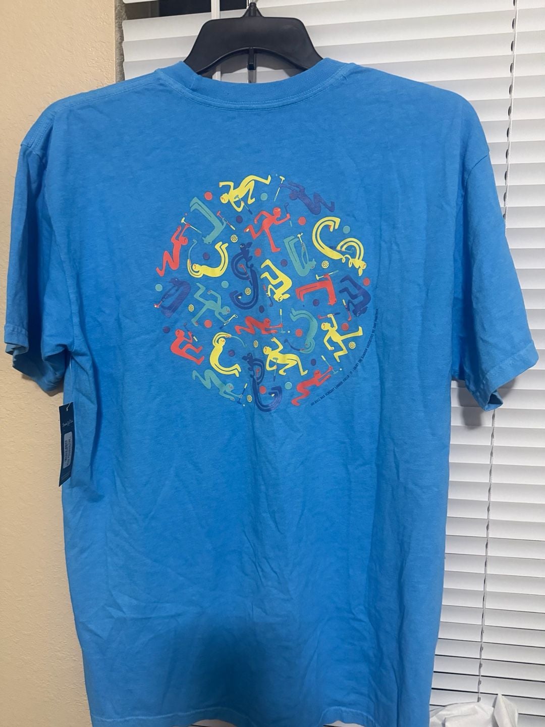 Random Golf Club Stay Random Tee Size L Blue Graphic Cotton T-Shirt — image 5 of 6